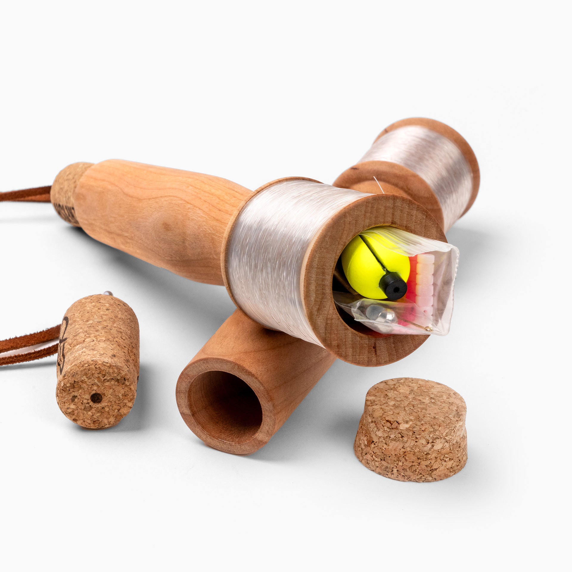 Cherrywood Hand-Fishing Reel & Hand-Line Fishing Kit Cherrywood Hand-Fishing Reel & Hand-Line Fishing Kit